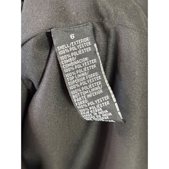 Y2K Scarlett Nite Womens Black Gold Ruched Midi Dress 6 Cap Sleeve Cocktail New - Picture 8 of 9